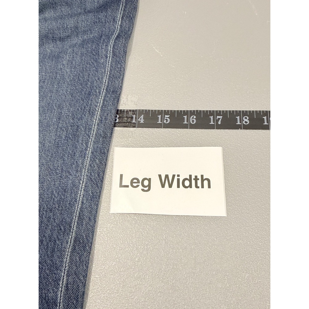 Madewell Relaxed High-Rise Wide Leg Blue Denim Jeans - Picture 9 of 10